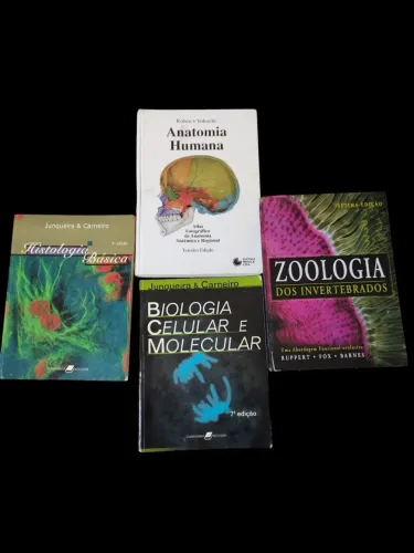 Kit 4 livros universitários : Anatomia, zoologia histologia, biologia molecular 