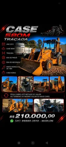 Retroescavadeira CASE 580m
