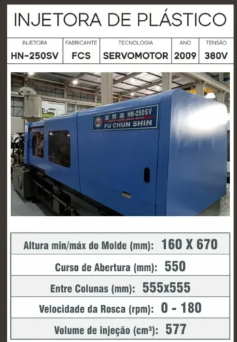 injetora FCS ano 2009  160ton 670 grs