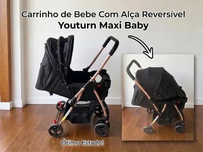 Carrinho Passeio Bebe Com Alça Reversível Youturn Maxi Baby