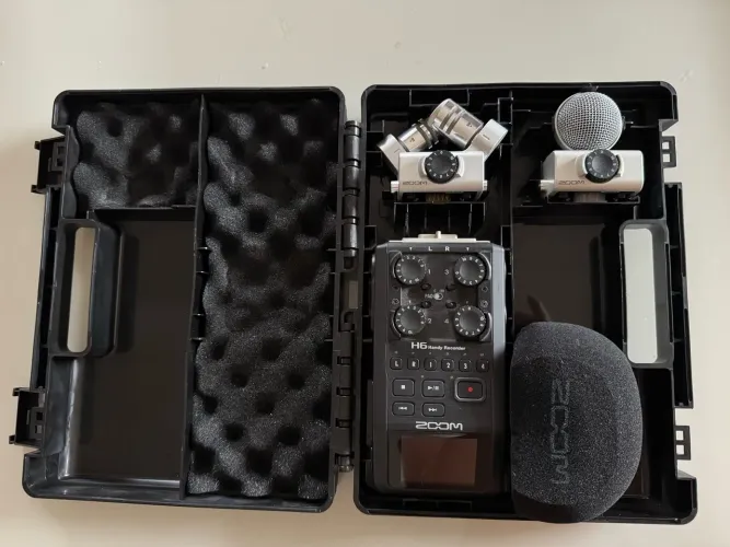 Gravador Profissional Zoom H6 Handy Recorder - Com Cápsulas e Case