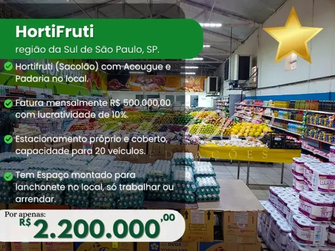 HortiFruti na região da Sul de São Paulo, SP. (Cod. 112162)