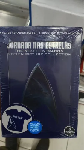 Star Trek Box 5 Dvds 4 Filmes Camiseta Extra Original