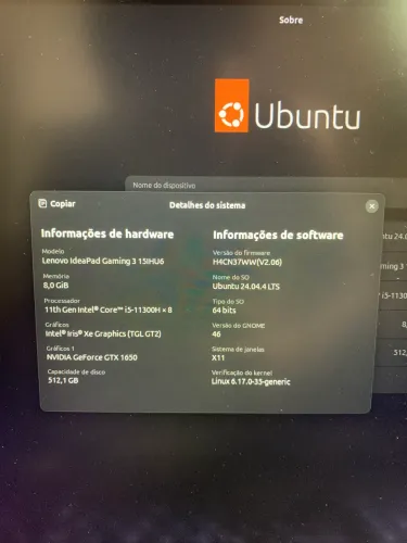 Notebook Lenovo IdeaPad Gaming 3 | i5 11ª Geração | GTX 1650 | 8GB RAM | SSD 512GB