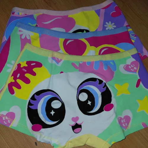 3 calcinhas infantil shortinho hardy Lingerie viscose