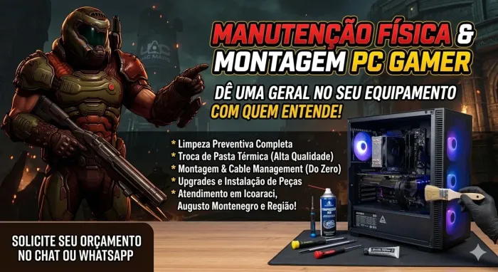 Limpeza preventiva e Montagem de Pc do Zero