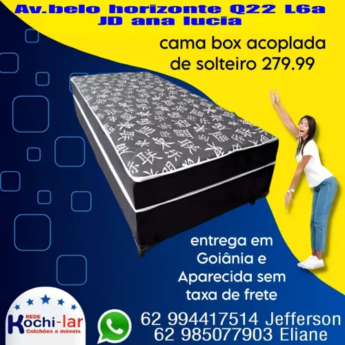 Cama box acoplado solteiro