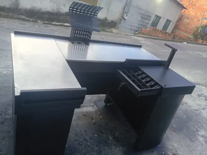Balcão caixa de supermercado 