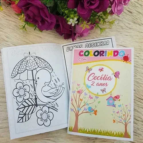 Livro de colorir personalizado, ideal para brinde!