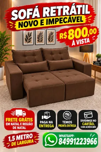 Fique com a sala linda com nosso sofá retrátil, não cobramos frete.