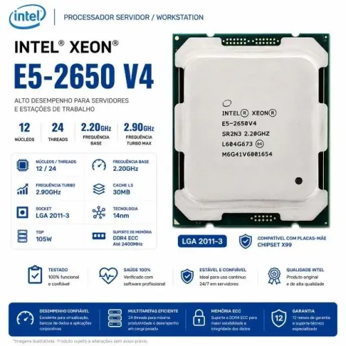 Processador Intel Xeon E5-2650 v4 2,29GHz LGA 2011-3
