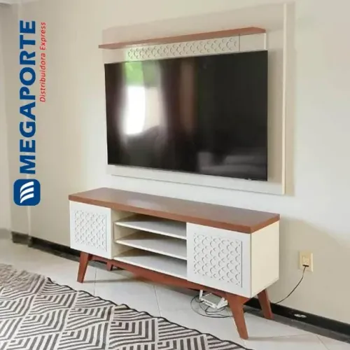 Rack Bancada 1,60m com Painel para TV até 65" (Novo) Entrega Grátis!