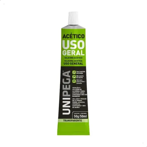 Silicone 50G Acético Incolor/Transparente Unipega