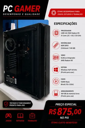 Computador escritório e estudo formatado e com boas configurações