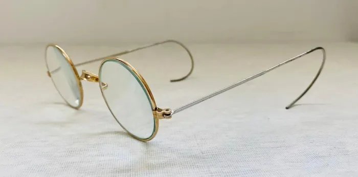 Óculos Vintage Windsor Antigo Original - Folheado A Ouro (Sem Oxidação)