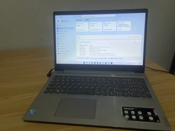 Notebook Lenovo IdeaPad 3 Celeron 4GB RAM SSD 120GB
