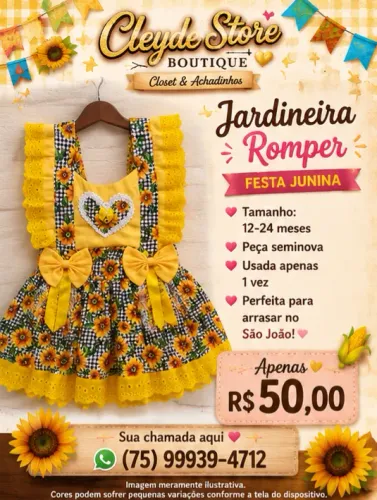 Jardineira romper Festa Junina