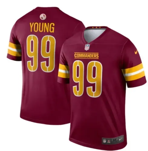Camiseta NFL Chase Young Washington Commanders Nike Legend Bordô Masc. GG "XL" Importado!