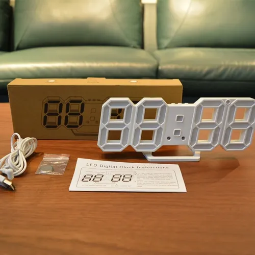 Relógio Led Digital 3D para Mesa
