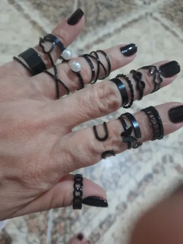 Kit com 20 anéis estilosos 