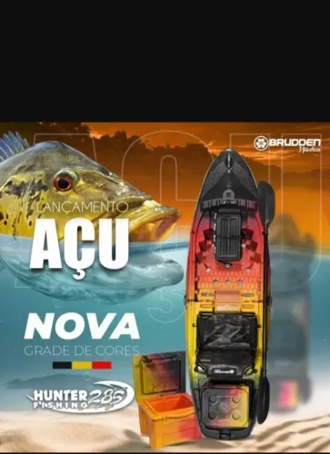 Caiaque Brudden Náutica HUNTER FISHING 285 cooler cor Açú