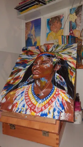 Quadro "Aracati" - Acrílico sobre tela, 40cmx50cm