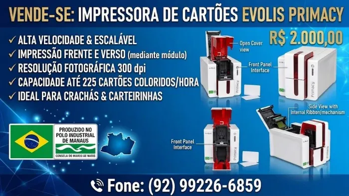 Vendo impressora de crachá