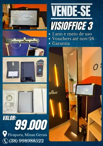 VISIOFFICE 3 PRETO EM EXCELENTE ESTADO