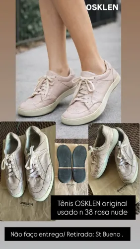 Tênis da OSKLEN N 38 original rosa nude usado 50,00