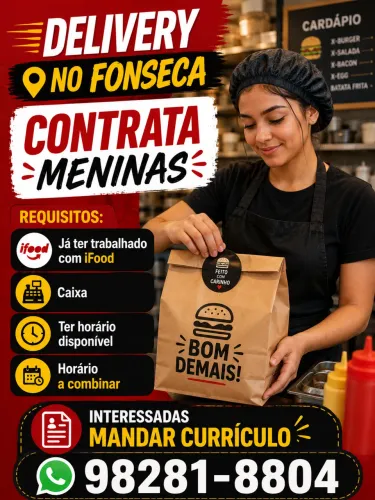 Meninas para atendimento de delivery