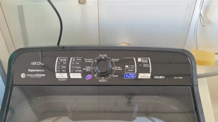 Máquina de lavar Panasonic 12 kg Preta NA-F120B1
