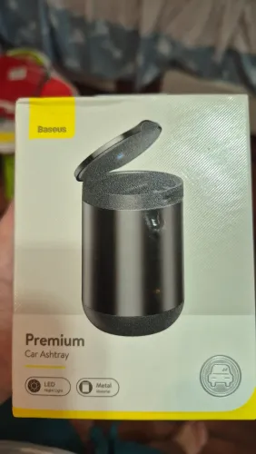 Cinzeiro Automotivo Premium Baseus com LED - Novo na Caixa