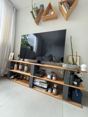 Rack Caseiro Artesanal Madeira Firme Lindo Desig