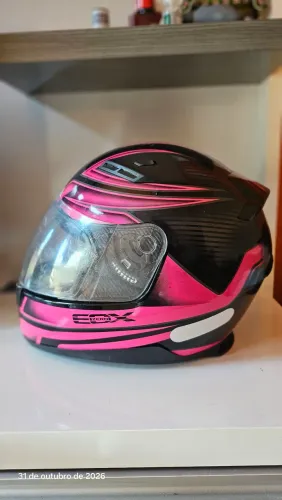 Capacete Rosa Feminino Tam. 58 EBF