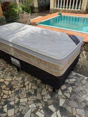 Cama solteiro Castor Premium - Molas Ensacadas + Cama box