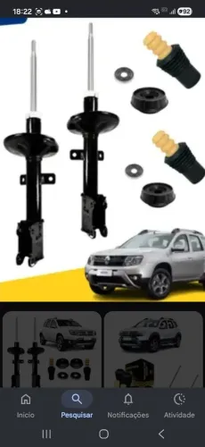Estou vendendo kit amortecedor dianteiro completo duster orochi capture 250