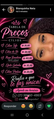 Colocação de cílios