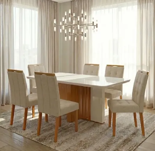 Conjunto de Jantar Ravena 6 Lugares