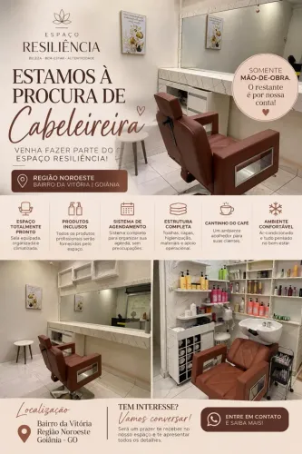 Cabeleireira Parceira | Salão Equipado - Goiânia