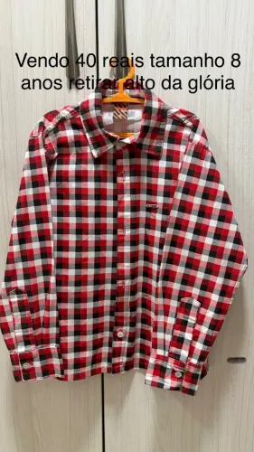 Camisa xadrez 8 anos 30 reais 