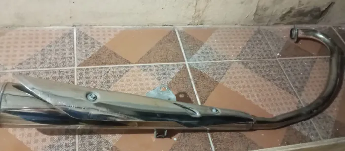 Escapamento GE Moto Estraladinho cromado com protetor