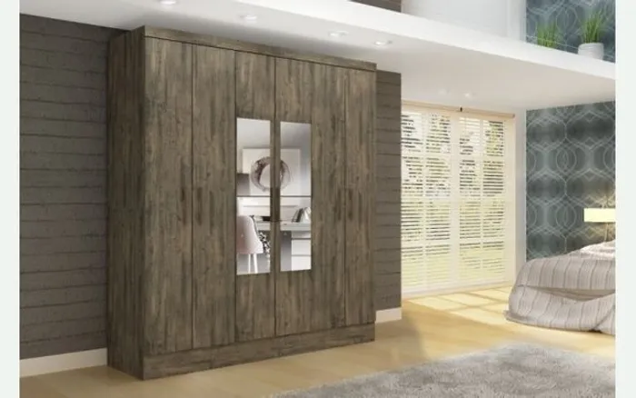 Guarda-Roupa Paris 6 portas 100% MDF *novo na caixa