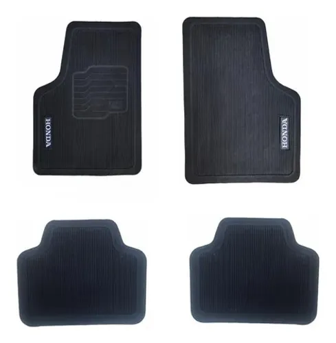 Jogo Tapete Borracha Bordado Universal Honda 4 Peças 