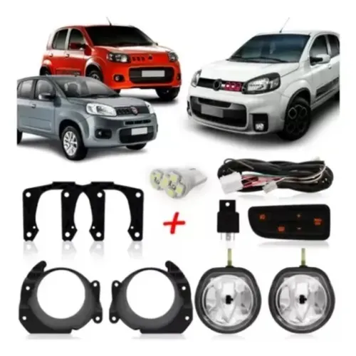 Kit Farol de Milha Uno 2010 à 2017 / Fiorino 14 Original - ShockLight - 091310