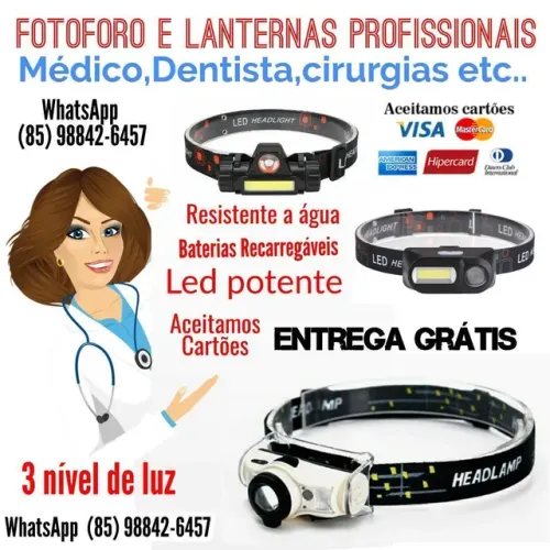 Fotoforo médicos dentista manicure pedicure tatuador lanterna de cabeça profissional
