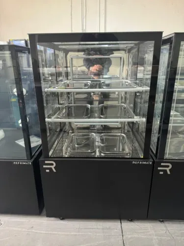 Vitrine aquecida para salgados 0,75cm Interior aço inox Nova 