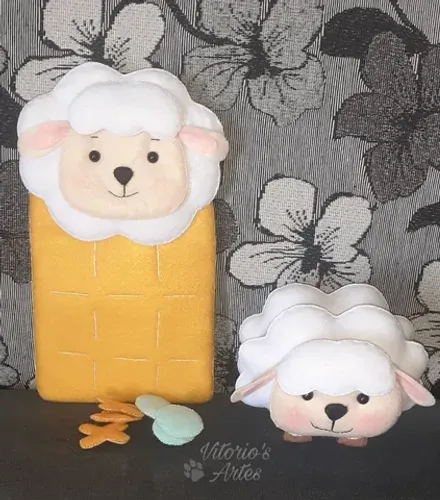 Último! Joguinho da velha e mascotinho Ovelhinha em feltro