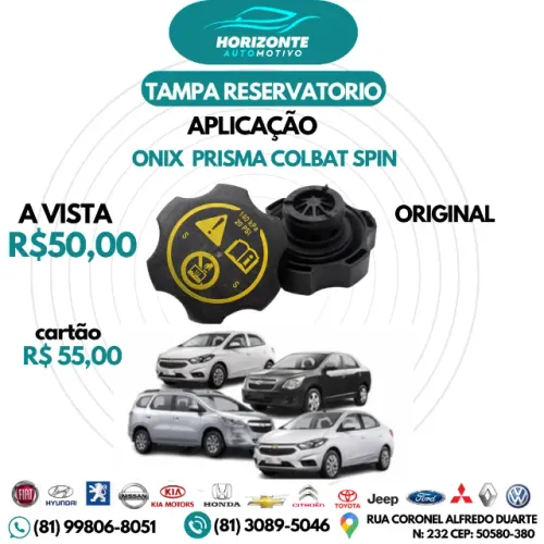 Tampa reservatório dágua Onix prisma Cobalt spin 12/
