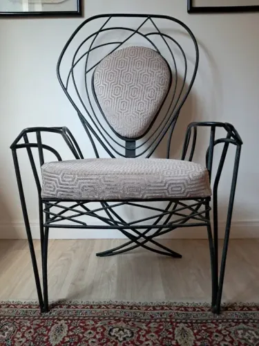 Poltrona Cadeira de Ferro peça única Design Exclusivo Villa Ferg