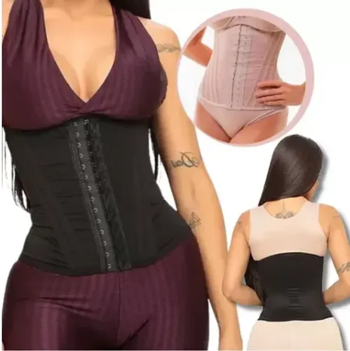 Cinta Modeladora (Tam 36 a 42) com 12 Barbatanas 2 Ajustes  Faixa Abdominal 34cm Alt z639